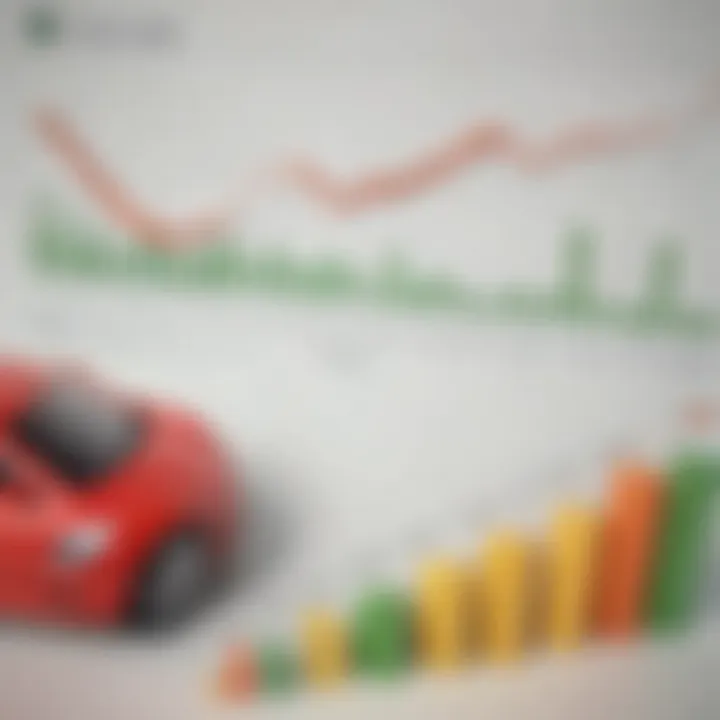 Graph showcasing trends in auto loan rates for excellent credit