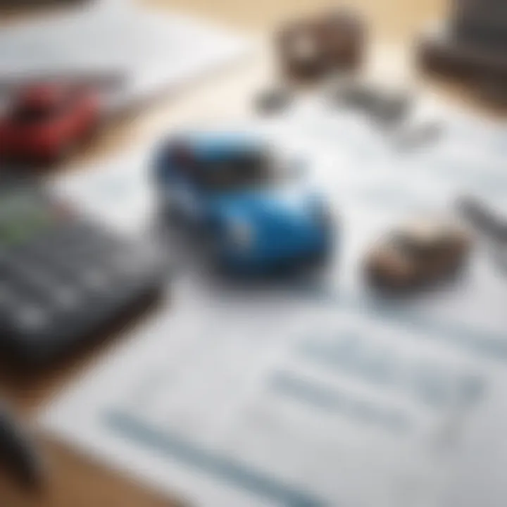 Calculator and financial documents on a desk