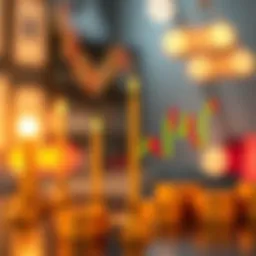 A detailed illustration of various candlestick formations