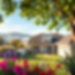 Scenic view of a second home with a yard