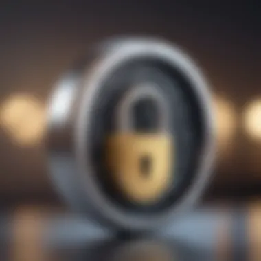 Illustration of a digital lock symbolizing security