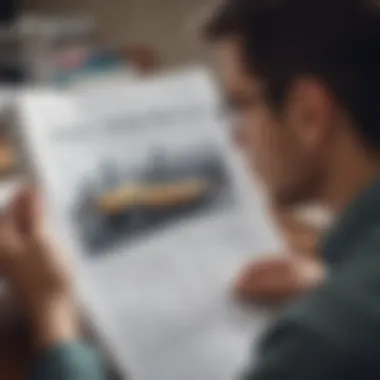 A reader engrossed in a finance book, highlighting key insights