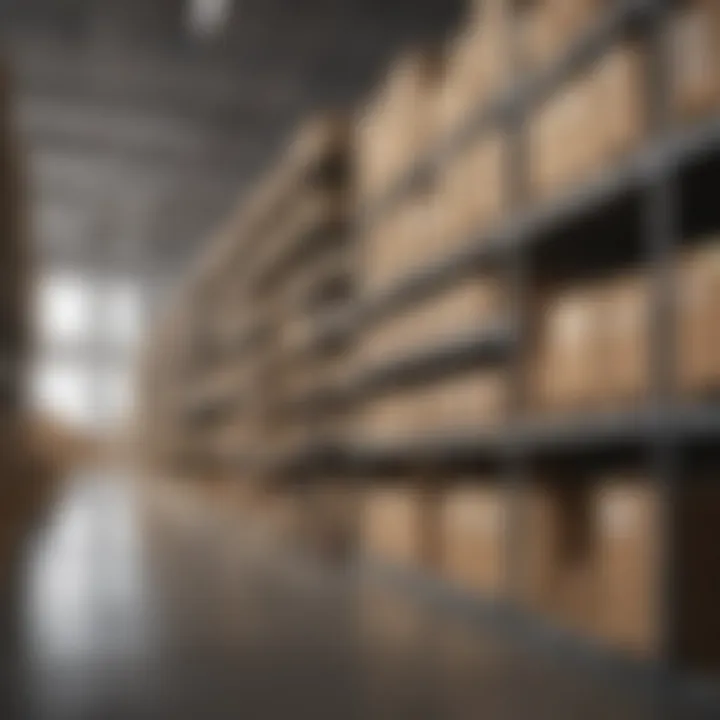 A well-organized warehouse showcasing effective inventory storage