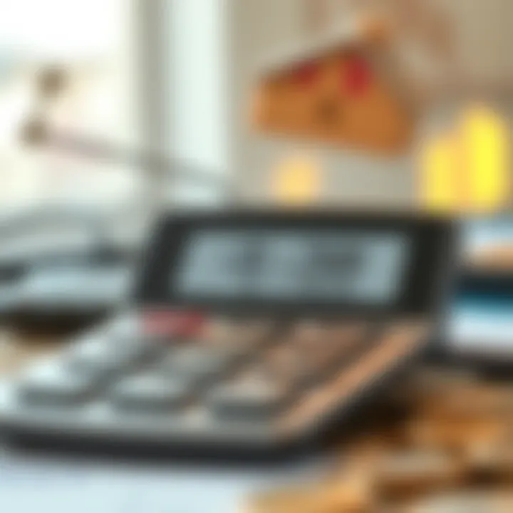 Calculator displaying mortgage payment formula