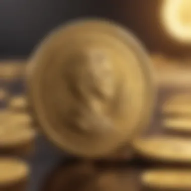 A close-up of a gold coin reflecting market value