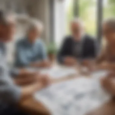 Collaborative Financial Planning for Retirees A diverse group discussing financial strategies