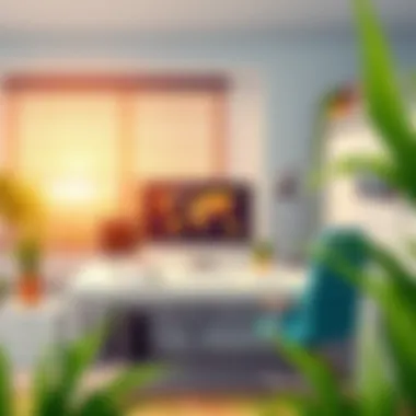 Maximize Your Home Office Efficiency Home office setup showcasing a productive workspace