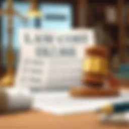 Illustration representing legal documents and estate planning