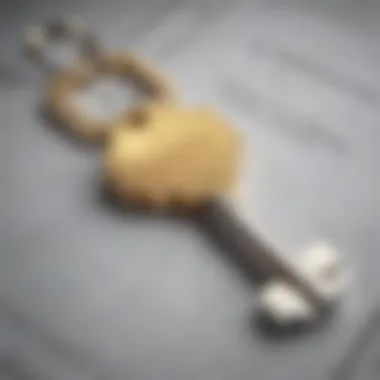 A close-up of a key symbolizing the completion of a foreclosure transaction.