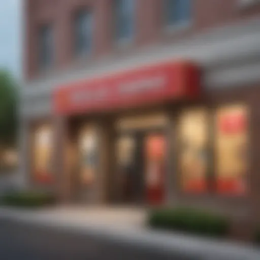 A modern bank branch exterior with Wells Fargo signage